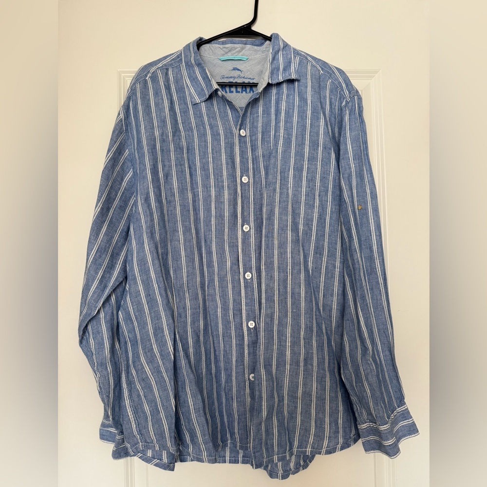 Tommy Bahama Blue Striped Men's Shirt
